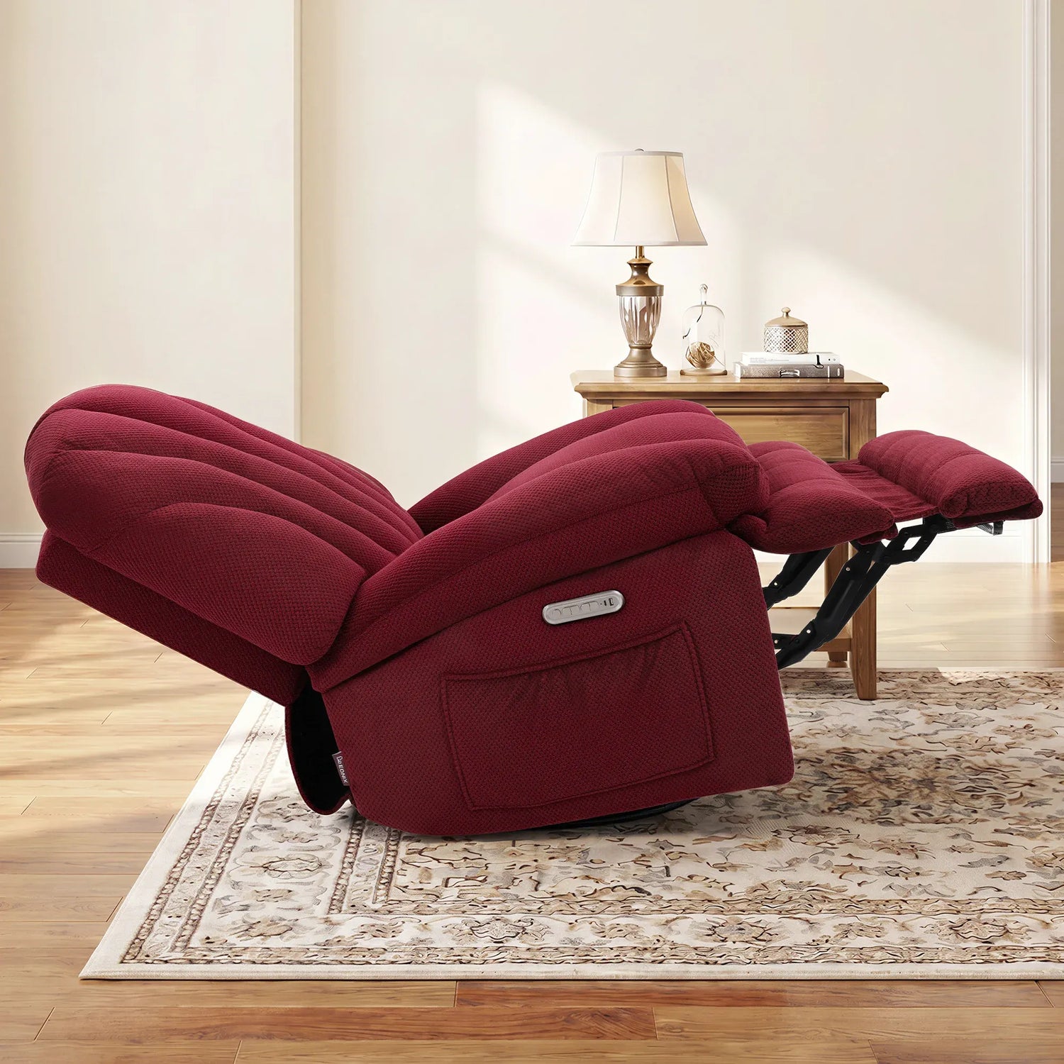 Dual Motor Swivel Recliner with Rocking Motion & Extended Footrest - SXXY004021