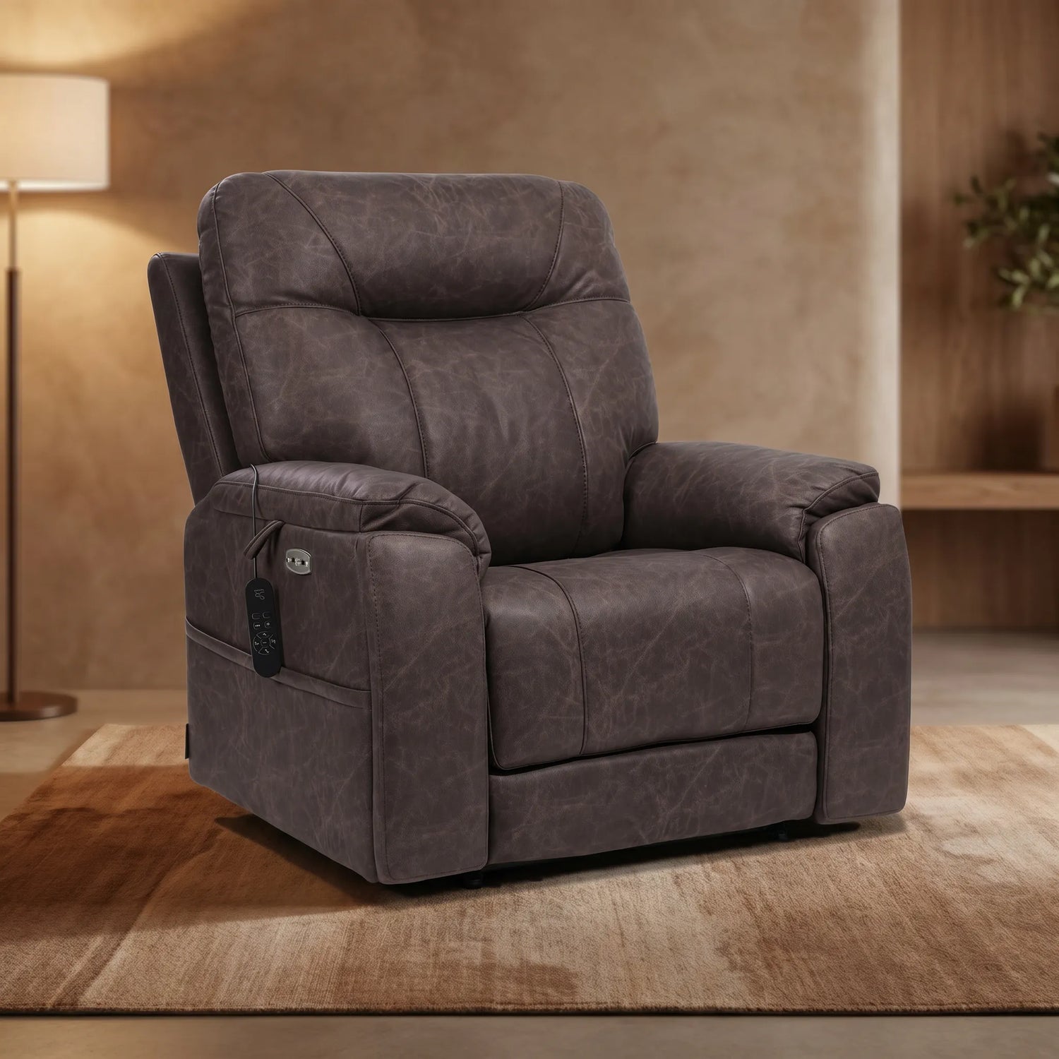 Triple Motor Large Lift Recliner with Lumbar & Extended Footrest - SLRY013063