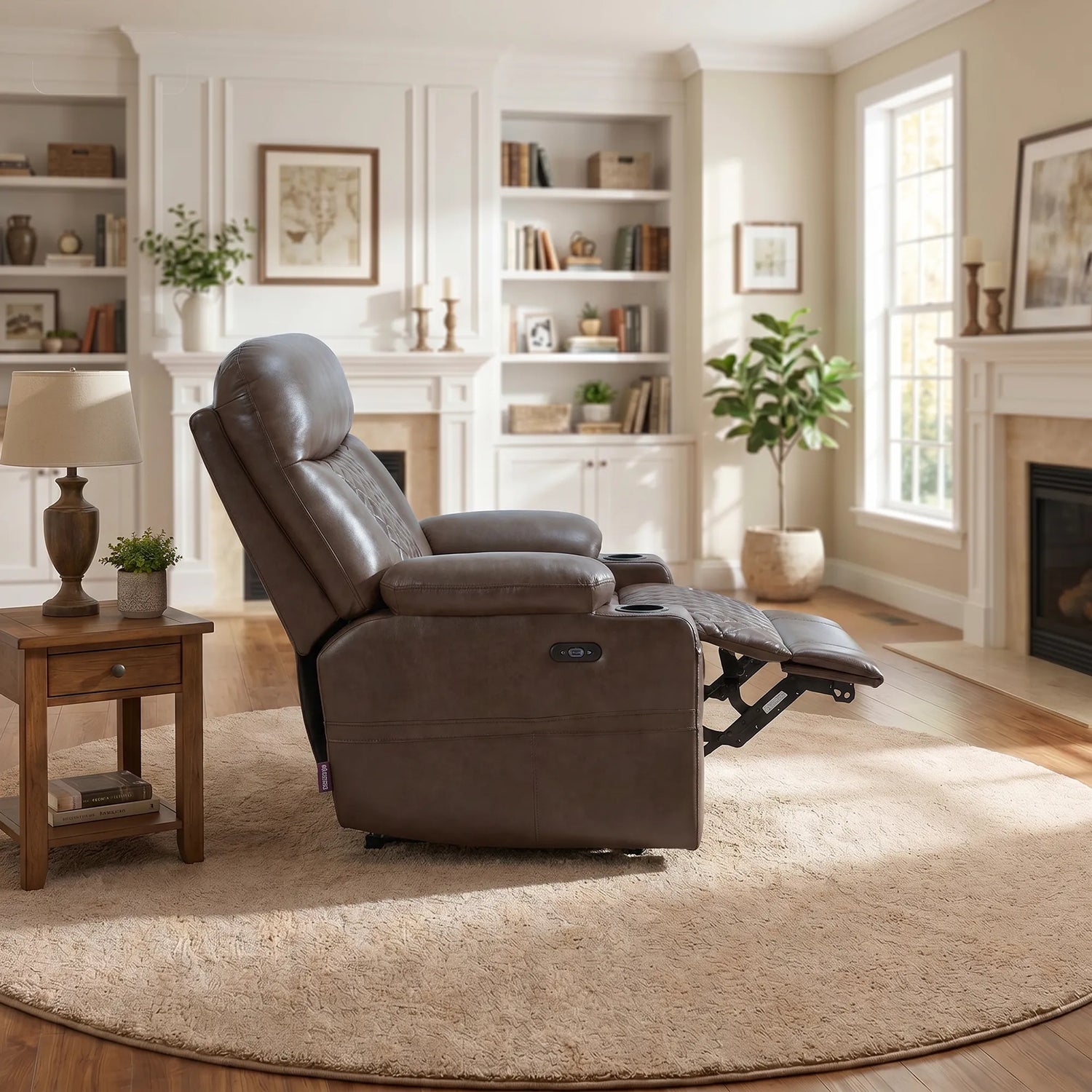 Petite Power Lift Recliner with Massage & Cup Holder - SLRY019020