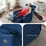 EONIX dual motor big and tall power lift chair in zero gravity lay flat recliner position with heat and massage.
