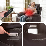 Eonix home Real Dual Motor Zero Clearance Wall Hugger Power Recliner for Small Spaces - SXXY003992