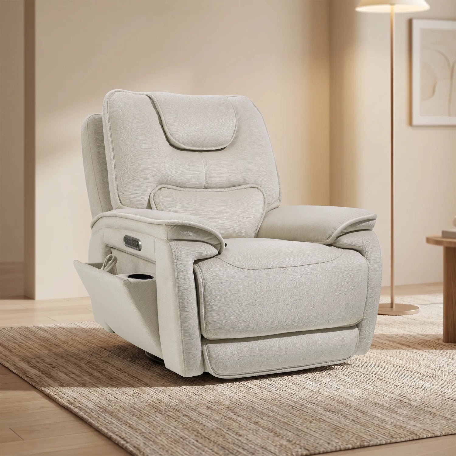 Triple-Motor Zero-Gravity Lay-Flat Power Recliner with 30° Adjustable Headrest - SXXY009032